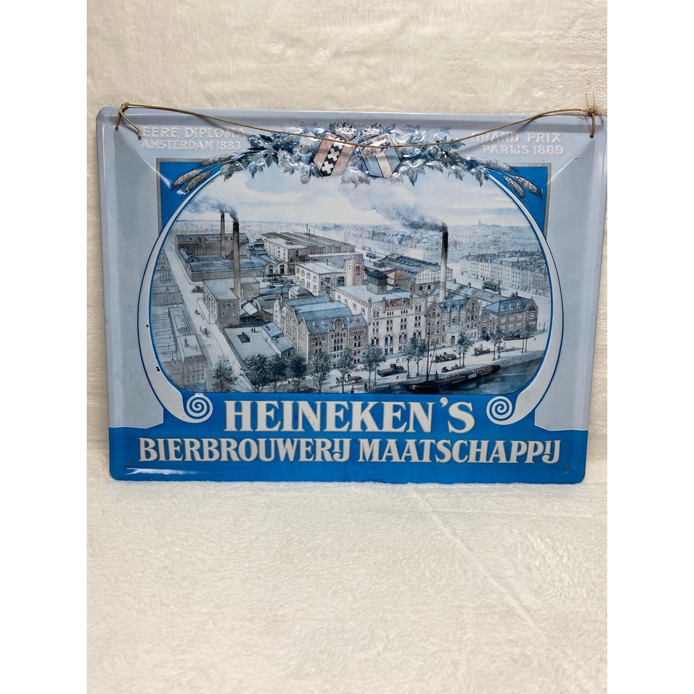 VTG Dutch Souvenir Metal Wall Art Amsterdam Grand Prix Decorative Brewery
